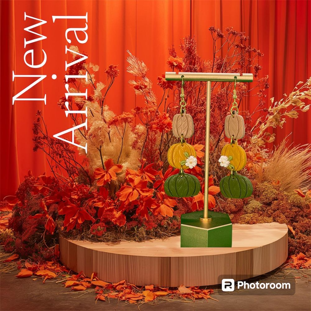 Pumpkin Stack Earrings | Fall Pumpkin Polymer Clay Earrings ...